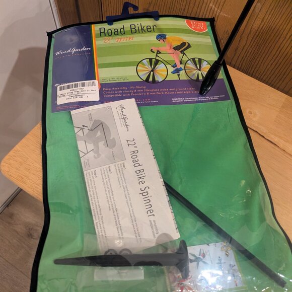 Wind Garden Premier Kite Road Biker 22inch Spinner Decor for Yard or Garden-New - Picture 3 of 9